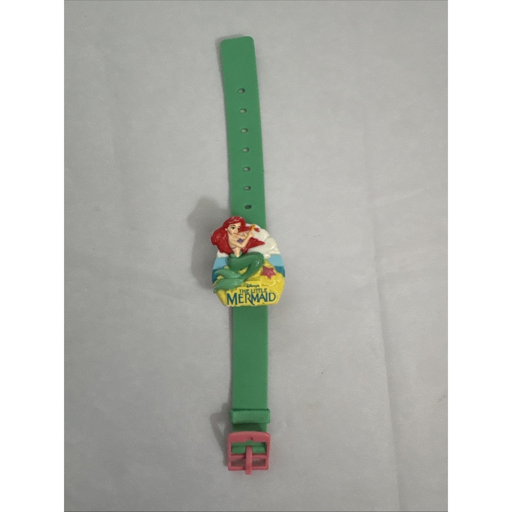 Vintage Disney Little Mermaid Ariel LCD Clip Watch Rose Industries Untested 1989